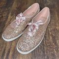 Kate Spade Shoes | Keds X Kate Spade Rose Gold Glitter Sneaker | Color: Pink | Size: 8