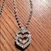 Victoria's Secret Jewelry | Double Heart Cz Necklace Cubic Zirconium Silver 26” Adjustable Length | Color: Silver/White | Size: Os