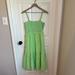 J. Crew Dresses | J. Crew Smocked Bright Green & White Gingham Sun Dress | Color: Green/White | Size: M