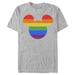 Disney Shirts | Disney Mens Gray Cotton Blend Rainbow Pride Mickey Ears T-Shirt | Color: Gray | Size: L