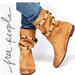 Free People Shoes | Free People Women's Brown Suede Hayden Slouch Buckle Calf Boots Size 9 | Color: Brown/Cream | Size: 9