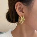 Anthropologie Jewelry | Anthropologie Alex 14k Gold Triple Ring Earrings | Color: Gold | Size: Os