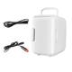 ETRAVEL Mini Fridge 4L Can Portable Mini Cooler & Warmer for Drinks, Cosmetics/Makeup/Skincare, AC/DC Power, Retro Style, White, For Bedroom, Home, Caravan