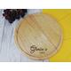 Personalised Engraved Wooden Round G&T chopping board Gift Any Name