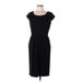 Calvin Klein Casual Dress - Sheath Scoop Neck Short sleeves: Black Print Dresses - Women's Size 8