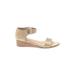 Lucky Brand Wedges: Tan Print Shoes - Women's Size 8 - Open Toe