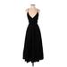 Jenny Yoo Collection Casual Dress - Midi: Black Solid Dresses - Women's Size 4