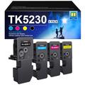 RUDGUZ TK-5230 TK-5230K Compatible with Kyocera TK-5230K TK-5230C TK-5230M TK-5230Y for Kyocera Ecosys M5521cdw Toner M5521cdn P5021cdn P5021cdw (Black Cyan Magenta Yellow, Pack of 4)