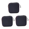 Uonlytech 3pcs Dvd Storage Bag Zippered Storage Bags Drive Player Case Drive Reader Case U Disk Pouch Power Bank Carry Bag Usb Disc Drive Headphone Bag Zip Drive Optical Eva Cd Travel Cable