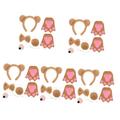 SOIMISS 5 Sets Bear Headband Tail Head Band Tiara Bear Ears Headbands Costume Props Dress up Costumes Ear Headbands for Girls Bear Costume Ears Headband Fake Nose Fabric Animal Nose Pads