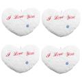 Alipis 4pcs Luminous Love Heart Shaped Cushion Bidoof Plush Girls Soft Toy Glowing Heart Shaped Pillow Fluffy Toys Plush Heart Shaped Pillow White Pp Cotton Filling Plush Toy