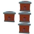 Totority 4pcs 1: 12 Scale Cooking Stove Miniature Stove Home Decoration Tiny House Kid Toys Mini House Supply Wooden Toy Mini Houses Micro Toys Ceramics Baby Child Doll Supplies