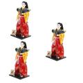 Toyvian 3pcs ornaments gadgets Housewarming Gift doll Japanese Room Decor doll doll home decor Decorative Samurai Doll party supplies baby accessories household dining table
