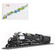 Technology Train Railway Steam Locomotive Model, Train Building Blocks with Rail, 1173 Clamping Blocks Compatible with Lego Technic
