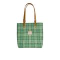 TAILORMAP Harris Tweed Tote bag Retro Plaid Large Capacity Handbag Versatile Shoulder Bag (Light Green)