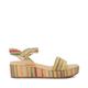 Dune Ladies LAZER Rainbow Flatform Sandals Size UK 8 Platform Heel Casual Sandals
