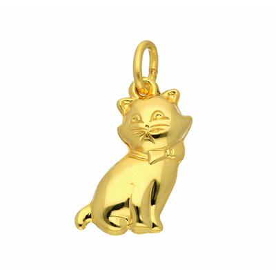 Ketten-Anhänger ADELIA´S "585 Gold Anhänger Katze", gold, Schmuckanhänger, Damen, Gelbgold 585, Goldschmuck für Damen