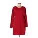 Project Runway Casual Dress - Sweater Dress: Red Dresses - Women's Size Large