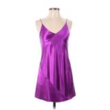 fleur du mal Cocktail Dress - Slip dress V Neck Sleeveless: Purple Dresses - Women's Size X-Small