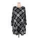 Chetta B Casual Dress - Shift Crew Neck 3/4 sleeves: Black Print Dresses - Women's Size 18