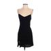 Kendall & Kylie Cocktail Dress - Sheath V Neck Sleeveless: Black Print Dresses - Women's Size X-Small