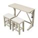 Sofa Table with Stools, Bar Table and Stools and Outlet, Console Table with 2 Upholstered Stools, 3 Piece Set Dining Table