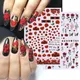 Autocollants 3D Rose pour Nail Art curseurs pour N64.Design papillon fleurs salle décalcomanies