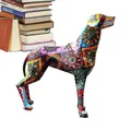 Statue de chien de dessin animé en résine figurine animale graffiti en polyrésine figurine