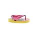 Sandals: Slip-on Platform Boho Chic Yellow Color Block Shoes - Kids Girl's Size 3 1/2