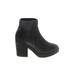 Eileen Fisher Ankle Boots: Black Print Shoes - Women's Size 5 1/2 - Round Toe