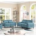 Lilola Home 2 - Piece Living Room Set Chenille, Metal in Blue | 35 H x 74 W x 35 D in | Wayfair Living Room Sets 89118-SL