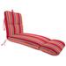 Lark Manor™ 22" x 74" Outdoor Chaise Lounge Cushion w/ Ties & Loop Polyester in Red/Green/Blue | 5 H x 74 W x 74 D in | Wayfair