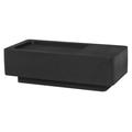 Nuevo Zellia Pedestal Coffee Table Concrete in Black | 15 H x 47.3 W x 23.8 D in | Wayfair HGCB165