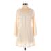 Earthbound Trading Co. Casual Dress: Ivory Dresses - Women's Size Small