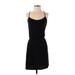 Express Casual Dress - Mini Scoop Neck Sleeveless: Black Print Dresses - Women's Size X-Small