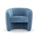 Barrel Chair - AllModern Kearney Upholstered Barrel Chair Polyester in Blue | 30.31 H x 35.43 W x 31.49 D | Wayfair