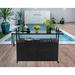 17 Stories Coppin Arlmont & Co. Bar Cart w/ Wicker Outer Material Glass/Wicker/Rattan | Outdoor Furniture | Wayfair