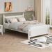 Alcott Hill® Brooklynmarie Panel Bed Wood in Brown/White | 39 H x 56.2 W x 75.2 D in | Wayfair 41A5DB830B8741EC9D64D3B215315DD5