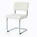 Latitude Run® Modern simple light luxury dining chair chair Home bedroom stool back Teddy Upholstered/ in White | Wayfair