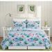 Bay Isle Home™ Anastaisa Cotton Percale Coverlet Set Polyester/Polyfill in Blue/Green/Pink | Queen Coverlet/Bedspread + 2 Standard Shams | Wayfair