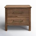 Birch Lane™ Quinn Solid Wood Nightstand Wood in Brown | 26.5 H x 28 W x 19.75 D in | Wayfair ECF82762301144F5B0BD2E33C19489D2