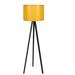 George Oliver Kisa 57.09" Tripod Floor Lamp in Black/Yellow | 57.09 H x 14.96 W x 14.96 D in | Wayfair 914913FB6D7040428EF3DB379A25AE91