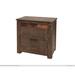 Millwood Pines Codeigh 2 - Drawer Solid Wood Nightstand in Brown Wood in Brown/Green | 26.5 H x 27 W x 17.75 D in | Wayfair
