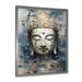 Bungalow Rose Religious Royal Buddhism Statue On Canvas Print Canvas, Cotton in Blue/Gray | 20 H x 12 W x 1 D in | Wayfair