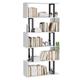 Latitude Run® 5 Tier Geometric Bookcase, Modern Corner Bookcase Storage Shelf Wood in White | 61.81 H x 22.64 W x 9.25 D in | Wayfair