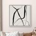 wall26 Black Gray Paint Stroke Curve Collage - Floater Frame Print on Canvas 24.0 H x 24.0 W x 1.5 D in blackCanvas in White Framed | Wayfair