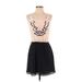 Express Casual Dress - Mini Scoop Neck Sleeveless: Black Dresses - Women's Size X-Small
