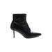 L'Agence Ankle Boots: Black Print Shoes - Women's Size 39 - Pointed Toe