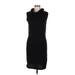 Neiman Marcus Casual Dress - Sweater Dress: Black Dresses - Women's Size Medium
