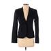 Zara Basic Blazer Jacket: Short Black Print Jackets & Outerwear - Women's Size Medium
